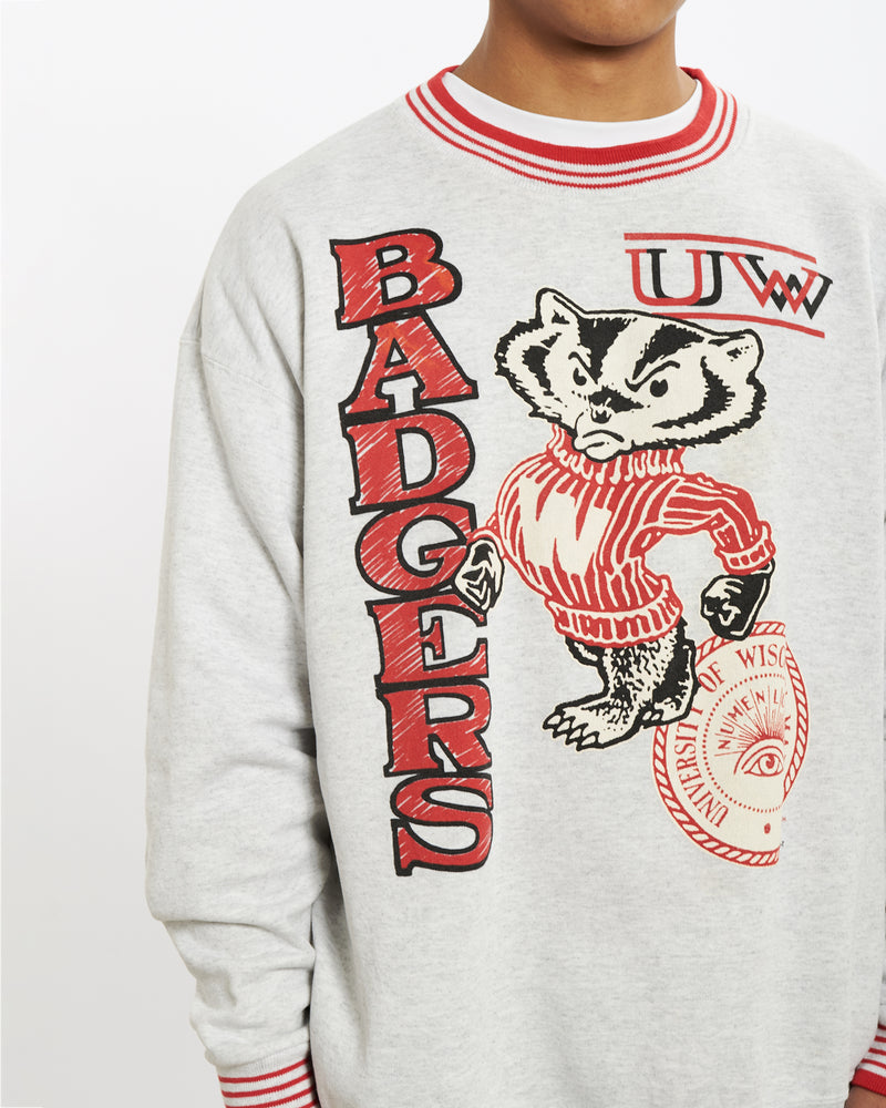 Vintage 90s Wisconsin Badgers Sweatshirt <br>XL , The Real Deal , newtown, sydney, australia, thrift store, opshop, preloved, secondhand, sustainable, retro, antique, 70s, 80s, 90s, 2000s, 00s, fashion, clothing, streetwear, trendy, garment, style, boutique, store, shop, archive, sale, cheap, best, top