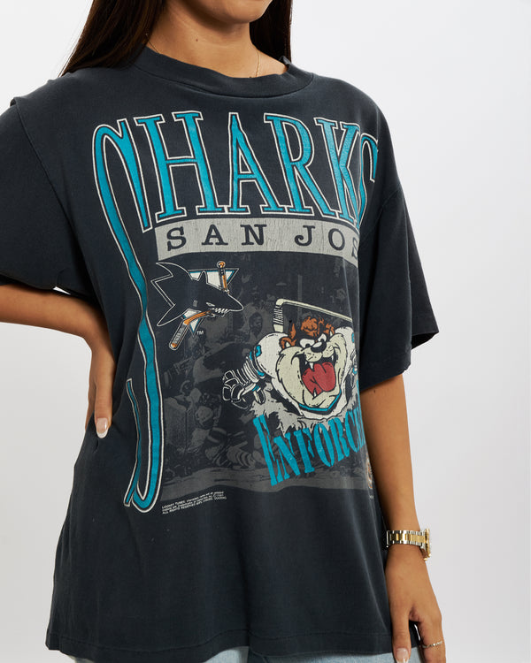 Vintage 1991 San Jose Sharks x Taz Devil Tee <br>M