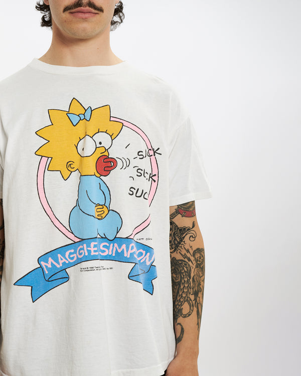 Vintage 1990 Maggie Simpson Tee <br>L , The Real Deal , newtown, sydney, australia, thrift store, opshop, preloved, secondhand, sustainable, retro, antique, 70s, 80s, 90s, 2000s, 00s, fashion, clothing, streetwear, trendy, garment, style, boutique, store, shop, archive, sale, cheap, best, top