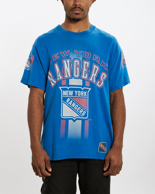 Vintage 90s New York Rangers Tee <br>L , The Real Deal , newtown, sydney, australia, thrift store, opshop, preloved, secondhand, sustainable, retro, antique, 70s, 80s, 90s, 2000s, 00s, fashion, clothing, streetwear, trendy, garment, style, boutique, store, shop, archive, sale, cheap, best, top