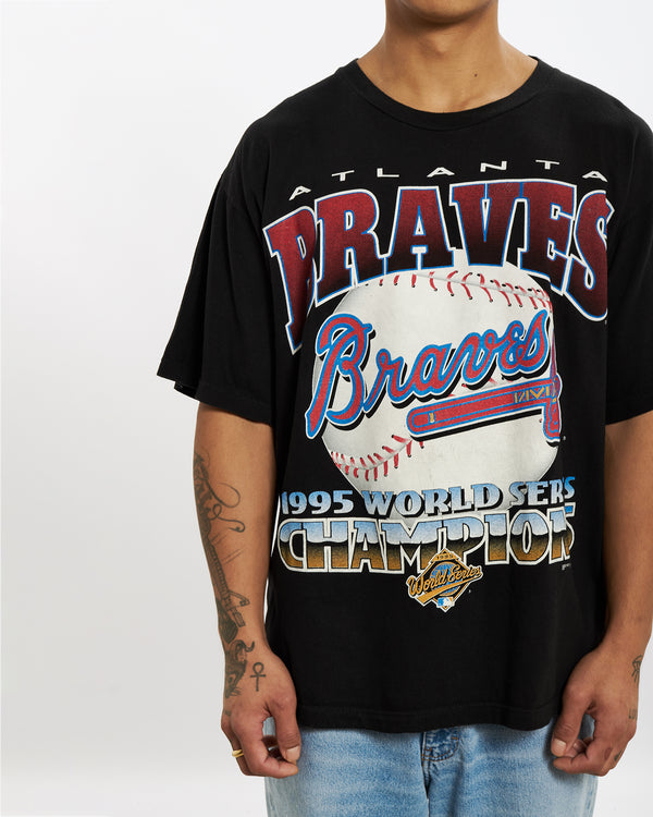 Vintage 1995 Atlanta Braves Tee <br>XL , The Real Deal , newtown, sydney, australia, thrift store, opshop, preloved, secondhand, sustainable, retro, antique, 70s, 80s, 90s, 2000s, 00s, fashion, clothing, streetwear, trendy, garment, style, boutique, store, shop, archive, sale, cheap, best, top