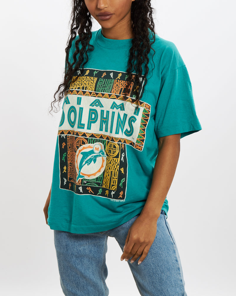 Vintage 1993 Miami Dolphins Tee <br>S , The Real Deal , newtown, sydney, australia, thrift store, opshop, preloved, secondhand, sustainable, retro, antique, 70s, 80s, 90s, 2000s, 00s, fashion, clothing, streetwear, trendy, garment, style, boutique, store, shop, archive, sale, cheap, best, top