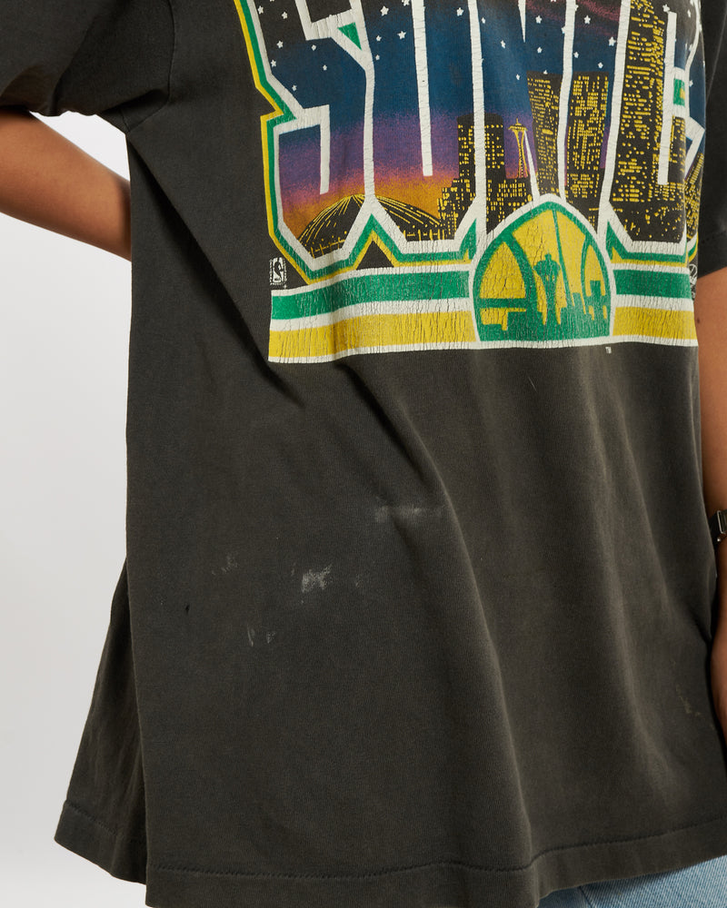 Vintage 90s Seattle Sonics Tee <br>M