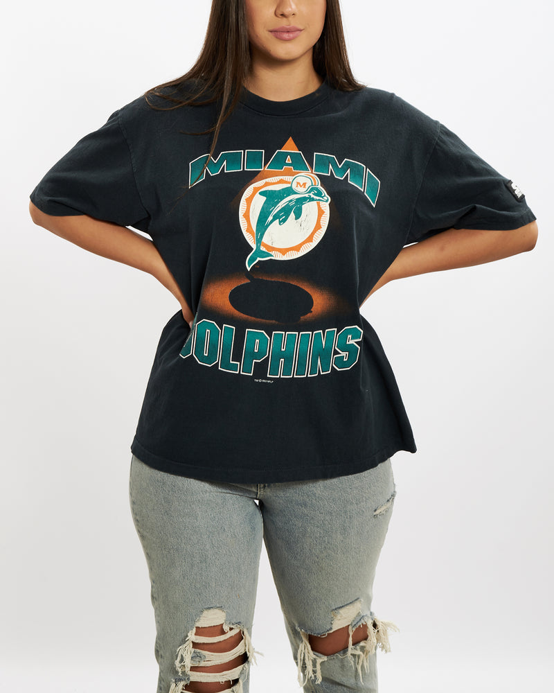 Vintage 1993 Miami Dolphins Tee <br>M , The Real Deal , newtown, sydney, australia, thrift store, opshop, preloved, secondhand, sustainable, retro, antique, 70s, 80s, 90s, 2000s, 00s, fashion, clothing, streetwear, trendy, garment, style, boutique, store, shop, archive, sale, cheap, best, top