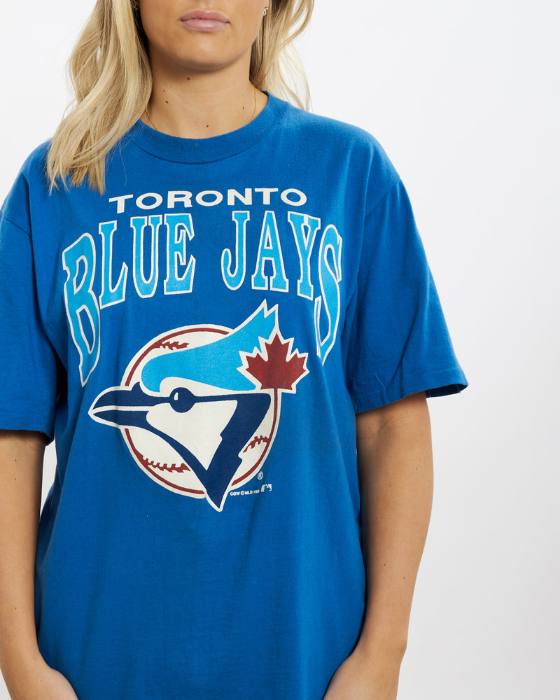 Vintage 1989 Toronto Blue Jays Tee <br>M , The Real Deal , newtown, sydney, australia, thrift store, opshop, preloved, secondhand, sustainable, retro, antique, 70s, 80s, 90s, 2000s, 00s, fashion, clothing, streetwear, trendy, garment, style, boutique, store, shop, archive, sale, cheap, best, top