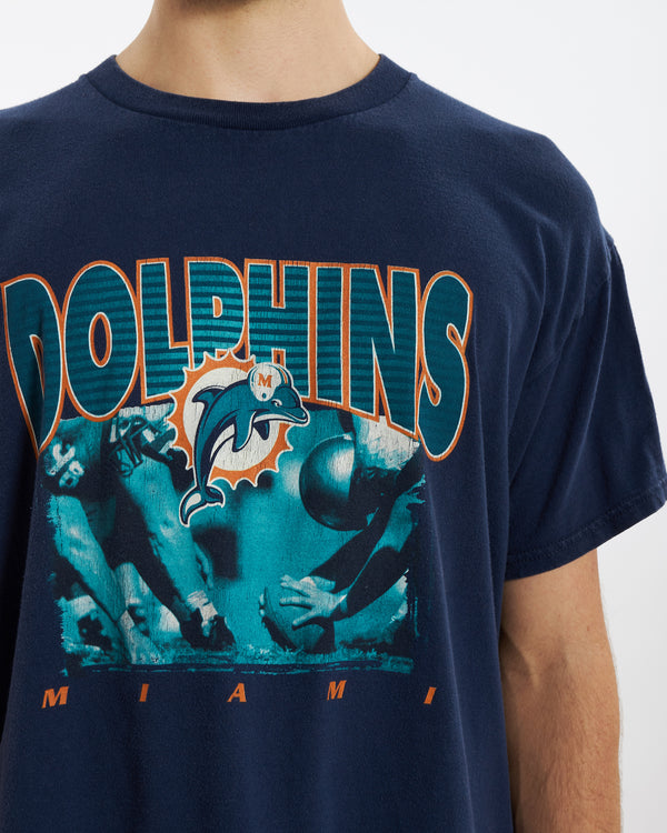 Vintage Miami Dolphins Tee <br>L , The Real Deal , newtown, sydney, australia, thrift store, opshop, preloved, secondhand, sustainable, retro, antique, 70s, 80s, 90s, 2000s, 00s, fashion, clothing, streetwear, trendy, garment, style, boutique, store, shop, archive, sale, cheap, best, top