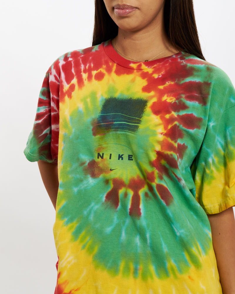 Vintage 90s Nike Tie Dye Tee <br>M , The Real Deal , newtown, sydney, australia, thrift store, opshop, preloved, secondhand, sustainable, retro, antique, 70s, 80s, 90s, 2000s, 00s, fashion, clothing, streetwear, trendy, garment, style, boutique, store, shop, archive, sale, cheap, best, top