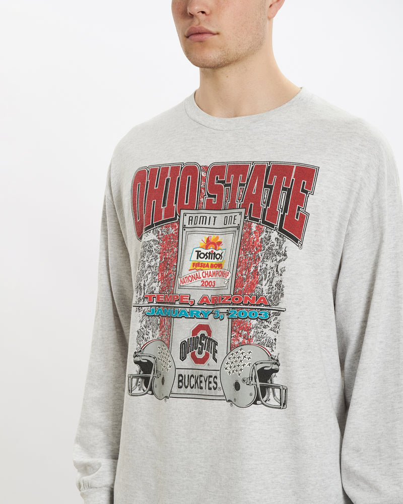 Vintage Ohio State Buckeyes Long Sleeve Tee <br>L , The Real Deal , newtown, sydney, australia, thrift store, opshop, preloved, secondhand, sustainable, retro, antique, 70s, 80s, 90s, 2000s, 00s, fashion, clothing, streetwear, trendy, garment, style, boutique, store, shop, archive, sale, cheap, best, top