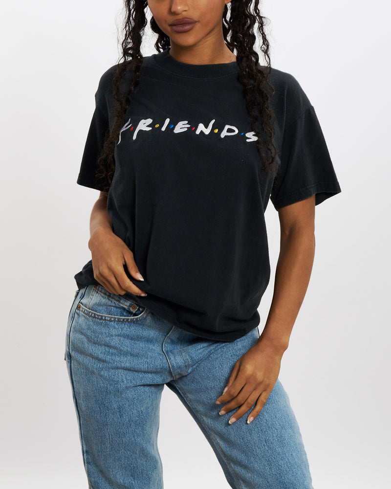 Vintage Friends Embroidered Tee <br>XS , The Real Deal , newtown, sydney, australia, thrift store, opshop, preloved, secondhand, sustainable, retro, antique, 70s, 80s, 90s, 2000s, 00s, fashion, clothing, streetwear, trendy, garment, style, boutique, store, shop, archive, sale, cheap, best, top