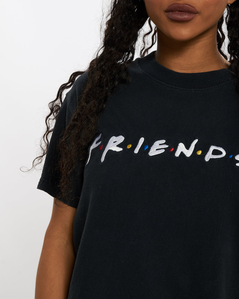 Vintage Friends Embroidered Tee <br>XS , The Real Deal , newtown, sydney, australia, thrift store, opshop, preloved, secondhand, sustainable, retro, antique, 70s, 80s, 90s, 2000s, 00s, fashion, clothing, streetwear, trendy, garment, style, boutique, store, shop, archive, sale, cheap, best, top