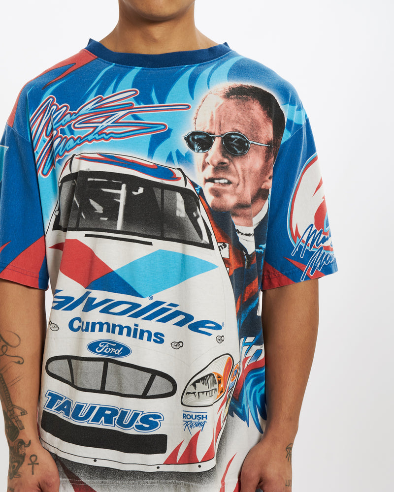 Vintage NASCAR All Over Print Tee <br>XL , The Real Deal , newtown, sydney, australia, thrift store, opshop, preloved, secondhand, sustainable, retro, antique, 70s, 80s, 90s, 2000s, 00s, fashion, clothing, streetwear, trendy, garment, style, boutique, store, shop, archive, sale, cheap, best, top