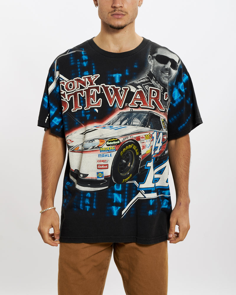 Vintage NASCAR All Over Print Tee <br>L , The Real Deal , newtown, sydney, australia, thrift store, opshop, preloved, secondhand, sustainable, retro, antique, 70s, 80s, 90s, 2000s, 00s, fashion, clothing, streetwear, trendy, garment, style, boutique, store, shop, archive, sale, cheap, best, top