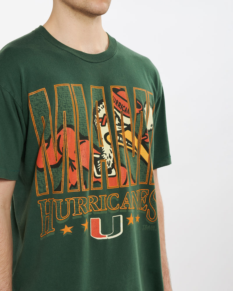 Vintage 90s Miami Hurricanes Tee <br>L , The Real Deal , newtown, sydney, australia, thrift store, opshop, preloved, secondhand, sustainable, retro, antique, 70s, 80s, 90s, 2000s, 00s, fashion, clothing, streetwear, trendy, garment, style, boutique, store, shop, archive, sale, cheap, best, top