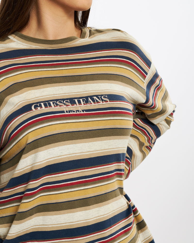 90s Guess Striped Long Sleeve Tee <br>M