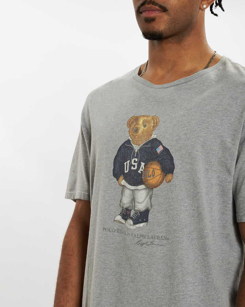 Vintage Polo Basketball Bear tee <br>L