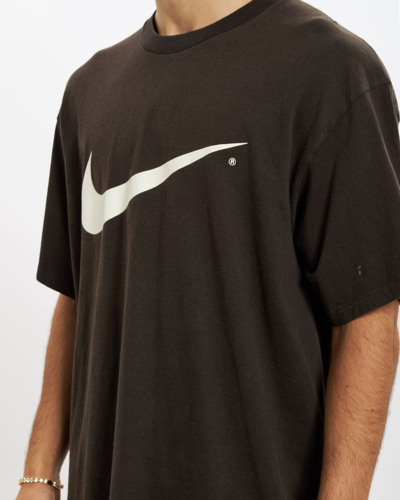 Vintage 90s Nike Big Swoosh Tee <br>L , The Real Deal , newtown, sydney, australia, thrift store, opshop, preloved, secondhand, sustainable, retro, antique, 70s, 80s, 90s, 2000s, 00s, fashion, clothing, streetwear, trendy, garment, style, boutique, store, shop, archive, sale, cheap, best, top