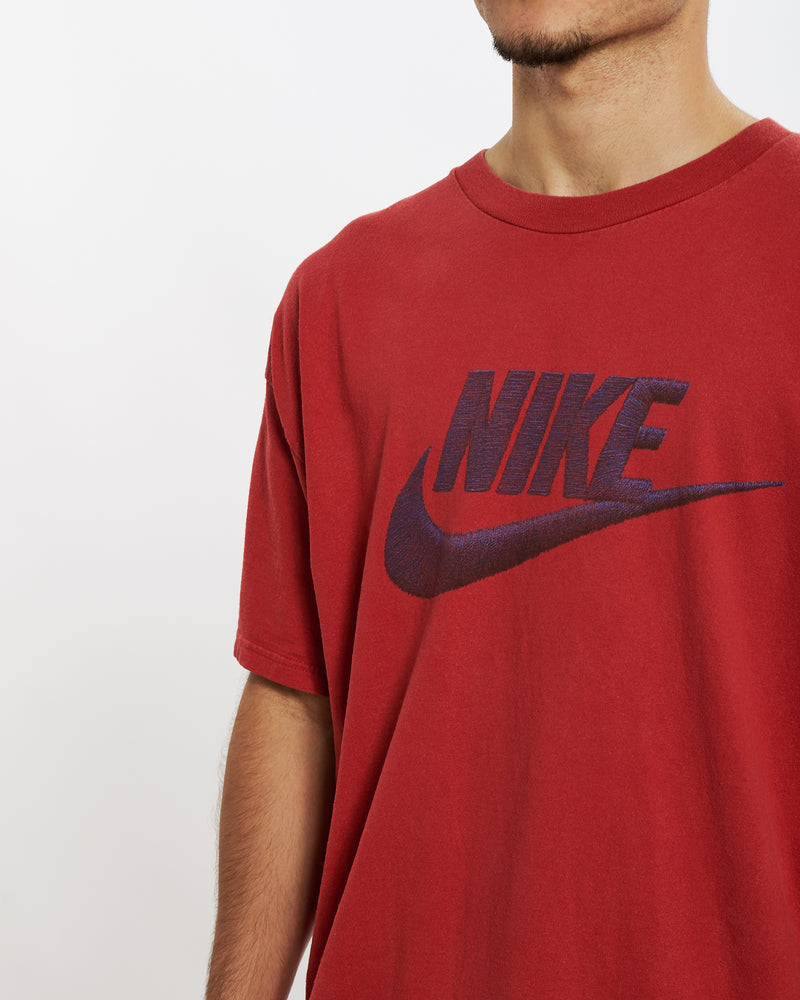 Vintage 90s Nike Logo Tee <br>L , The Real Deal , newtown, sydney, australia, thrift store, opshop, preloved, secondhand, sustainable, retro, antique, 70s, 80s, 90s, 2000s, 00s, fashion, clothing, streetwear, trendy, garment, style, boutique, store, shop, archive, sale, cheap, best, top