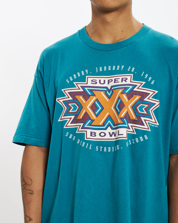 Vintage 1996 Super Bowl Tee <br>XL , The Real Deal , newtown, sydney, australia, thrift store, opshop, preloved, secondhand, sustainable, retro, antique, 70s, 80s, 90s, 2000s, 00s, fashion, clothing, streetwear, trendy, garment, style, boutique, store, shop, archive, sale, cheap, best, top