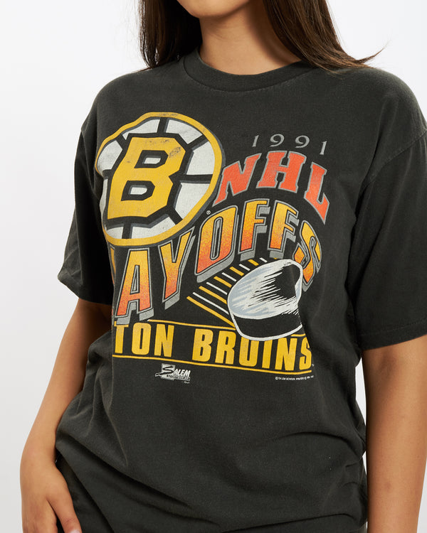 Vintage 1991 Boston Bruins Tee <br>M , The Real Deal , newtown, sydney, australia, thrift store, opshop, preloved, secondhand, sustainable, retro, antique, 70s, 80s, 90s, 2000s, 00s, fashion, clothing, streetwear, trendy, garment, style, boutique, store, shop, archive, sale, cheap, best, top