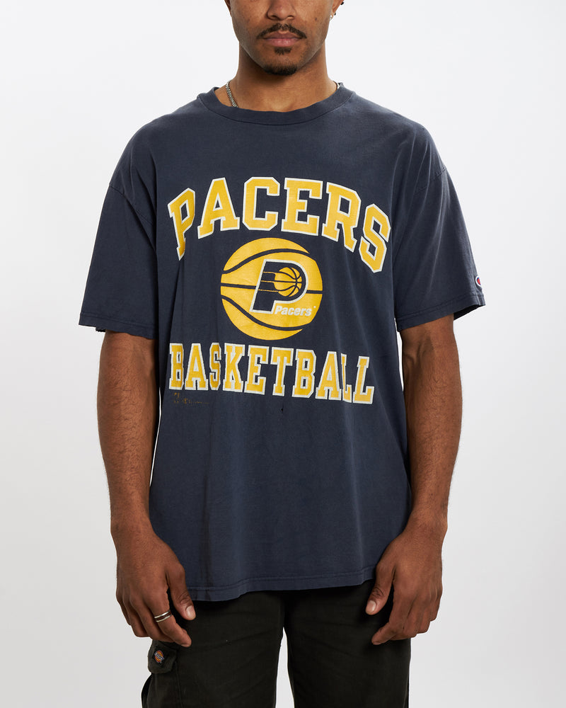 Vintage 90s Indiana Pacers Tee <br>L , The Real Deal , newtown, sydney, australia, thrift store, opshop, preloved, secondhand, sustainable, retro, antique, 70s, 80s, 90s, 2000s, 00s, fashion, clothing, streetwear, trendy, garment, style, boutique, store, shop, archive, sale, cheap, best, top