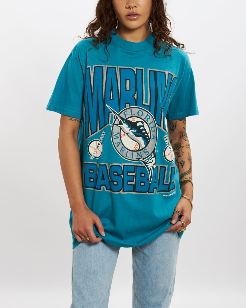 Vintage 1992 Florida Marlins Tee <br>S , The Real Deal , newtown, sydney, australia, thrift store, opshop, preloved, secondhand, sustainable, retro, antique, 70s, 80s, 90s, 2000s, 00s, fashion, clothing, streetwear, trendy, garment, style, boutique, store, shop, archive, sale, cheap, best, top