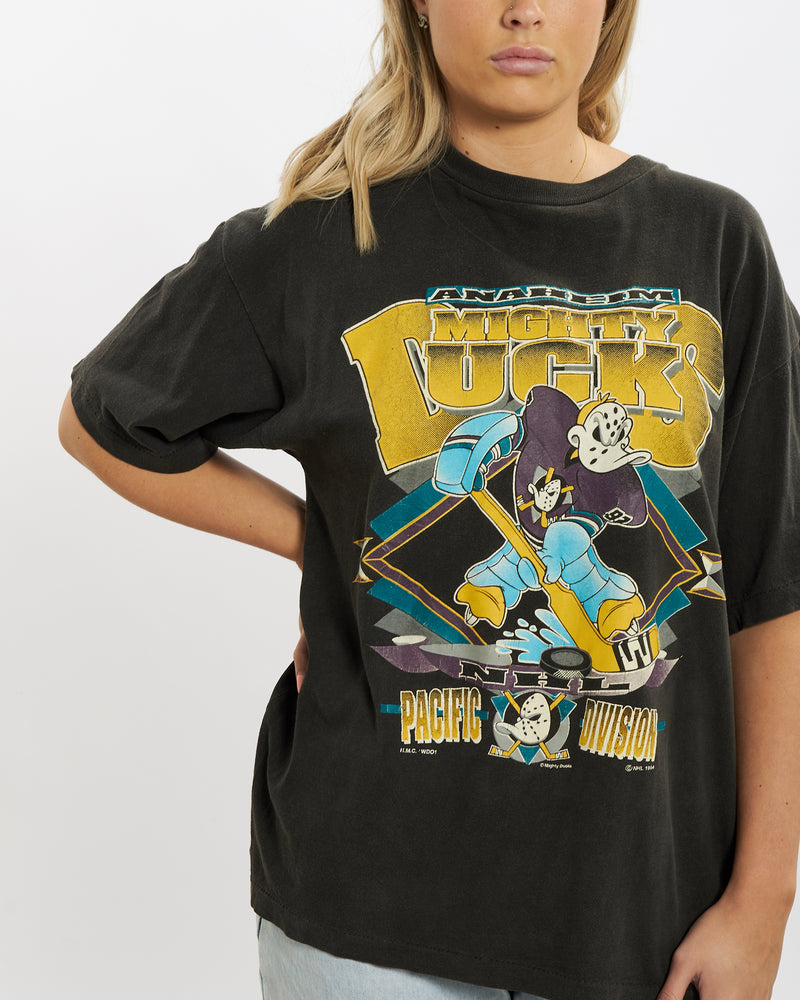 Vintage 1994 Mighty Ducks Tee <br>M , The Real Deal , newtown, sydney, australia, thrift store, opshop, preloved, secondhand, sustainable, retro, antique, 70s, 80s, 90s, 2000s, 00s, fashion, clothing, streetwear, trendy, garment, style, boutique, store, shop, archive, sale, cheap, best, top