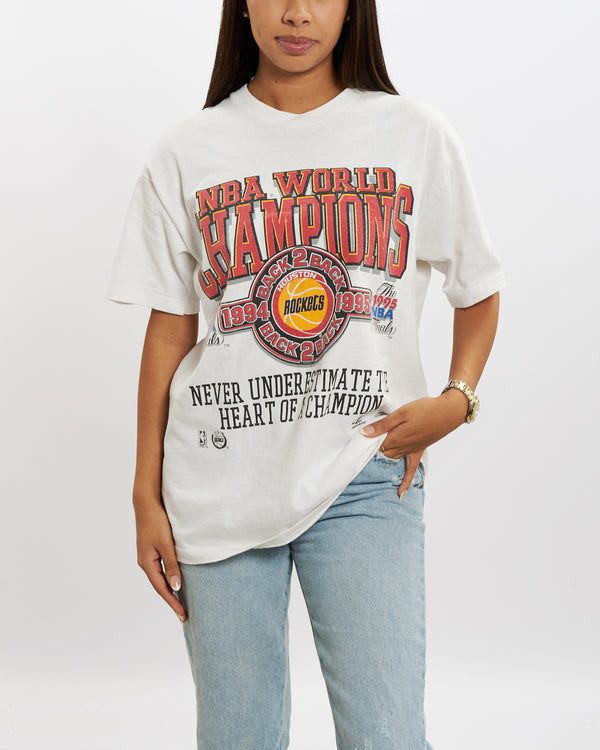 Vintage 1995 Houston Rockets 'World Champions' Tee <br>M