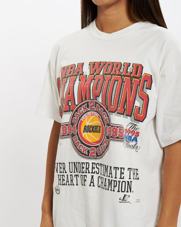 Vintage 1995 Houston Rockets 'World Champions' Tee <br>M