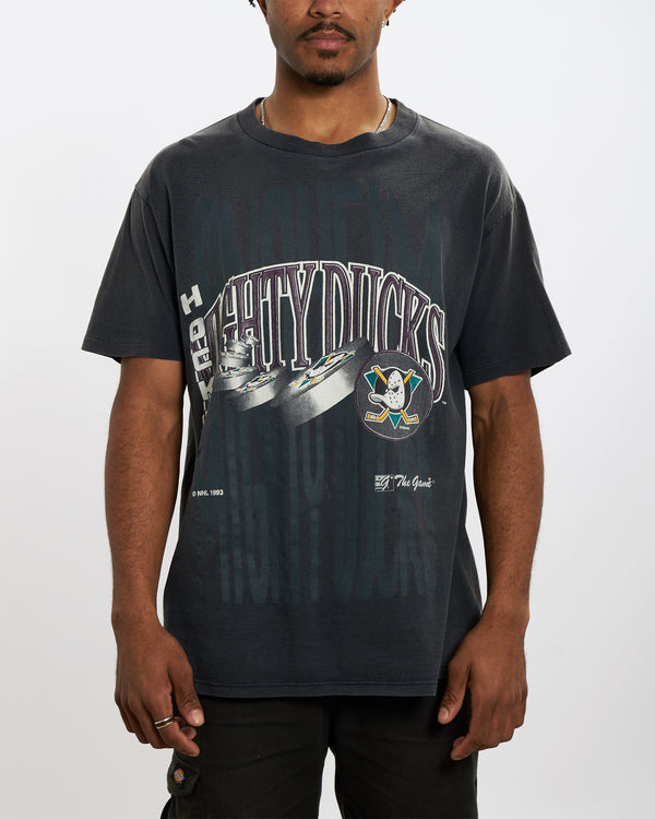 Vintage 1993 Mighty Ducks Tee <br>L , The Real Deal , newtown, sydney, australia, thrift store, opshop, preloved, secondhand, sustainable, retro, antique, 70s, 80s, 90s, 2000s, 00s, fashion, clothing, streetwear, trendy, garment, style, boutique, store, shop, archive, sale, cheap, best, top