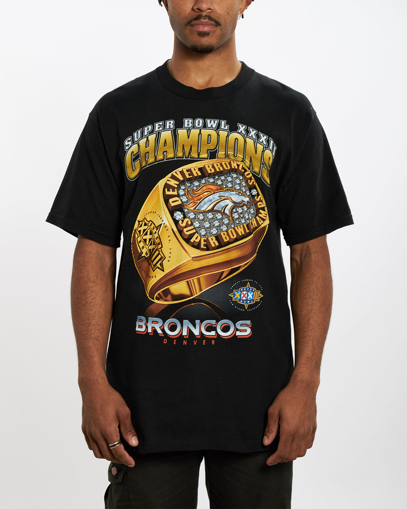 Vintage 1998 Denver Broncos Super Bowl Champions Tee <br>L , The Real Deal , newtown, sydney, australia, thrift store, opshop, preloved, secondhand, sustainable, retro, antique, 70s, 80s, 90s, 2000s, 00s, fashion, clothing, streetwear, trendy, garment, style, boutique, store, shop, archive, sale, cheap, best, top