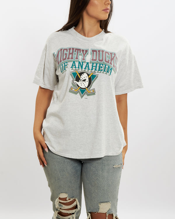 Vintage 90s Mighty Ducks Tee <br>M , The Real Deal , newtown, sydney, australia, thrift store, opshop, preloved, secondhand, sustainable, retro, antique, 70s, 80s, 90s, 2000s, 00s, fashion, clothing, streetwear, trendy, garment, style, boutique, store, shop, archive, sale, cheap, best, top