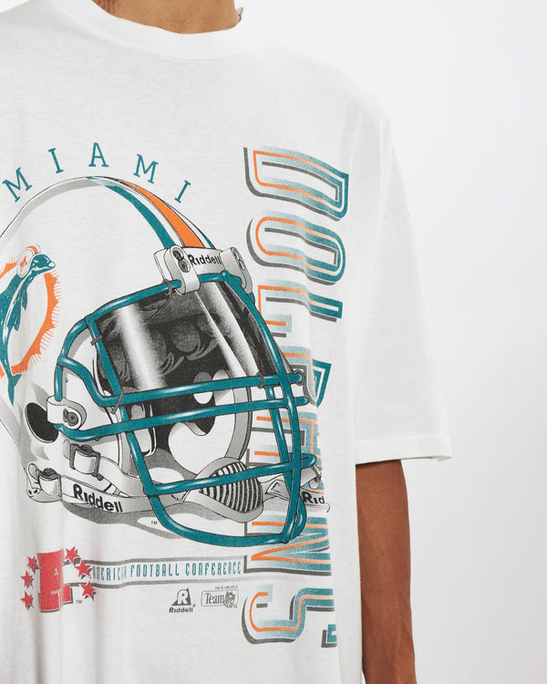 Vintage 1994 Miami Dolphins Tee <br>XXL , The Real Deal , newtown, sydney, australia, thrift store, opshop, preloved, secondhand, sustainable, retro, antique, 70s, 80s, 90s, 2000s, 00s, fashion, clothing, streetwear, trendy, garment, style, boutique, store, shop, archive, sale, cheap, best, top