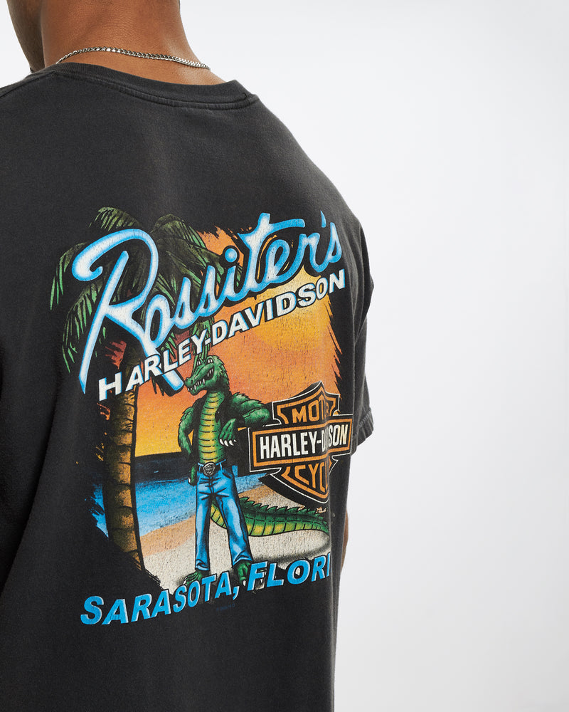 Vintage Harley Davidson 'Sarasota, Florida' Tee <br>L , The Real Deal , newtown, sydney, australia, thrift store, opshop, preloved, secondhand, sustainable, retro, antique, 70s, 80s, 90s, 2000s, 00s, fashion, clothing, streetwear, trendy, garment, style, boutique, store, shop, archive, sale, cheap, best, top