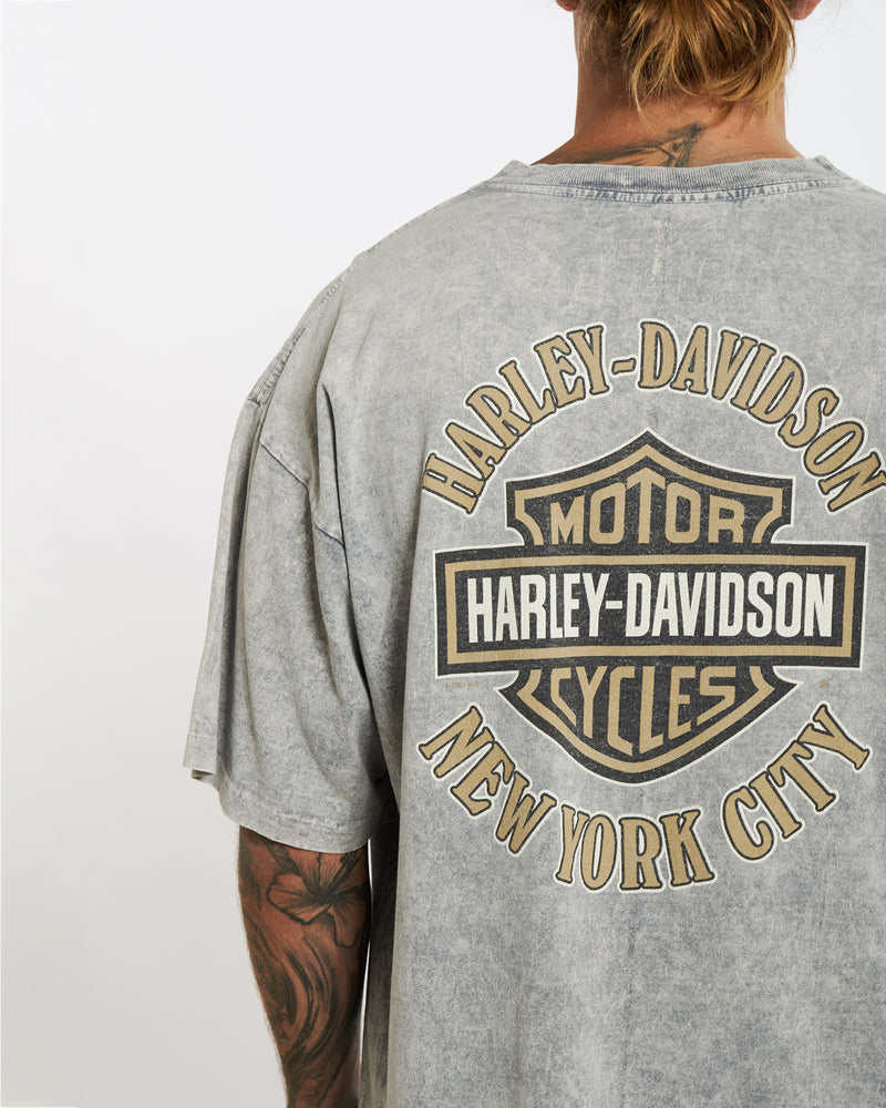 Vintage Harley Davidson 'New York City' Tee <br>XL , The Real Deal , newtown, sydney, australia, thrift store, opshop, preloved, secondhand, sustainable, retro, antique, 70s, 80s, 90s, 2000s, 00s, fashion, clothing, streetwear, trendy, garment, style, boutique, store, shop, archive, sale, cheap, best, top