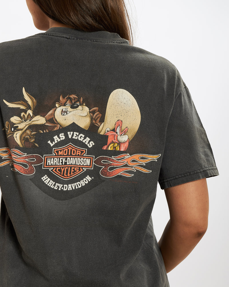 Vintage 90s Looney Tunes x Harley Davidson Tee <br>M , The Real Deal , newtown, sydney, australia, thrift store, opshop, preloved, secondhand, sustainable, retro, antique, 70s, 80s, 90s, 2000s, 00s, fashion, clothing, streetwear, trendy, garment, style, boutique, store, shop, archive, sale, cheap, best, top