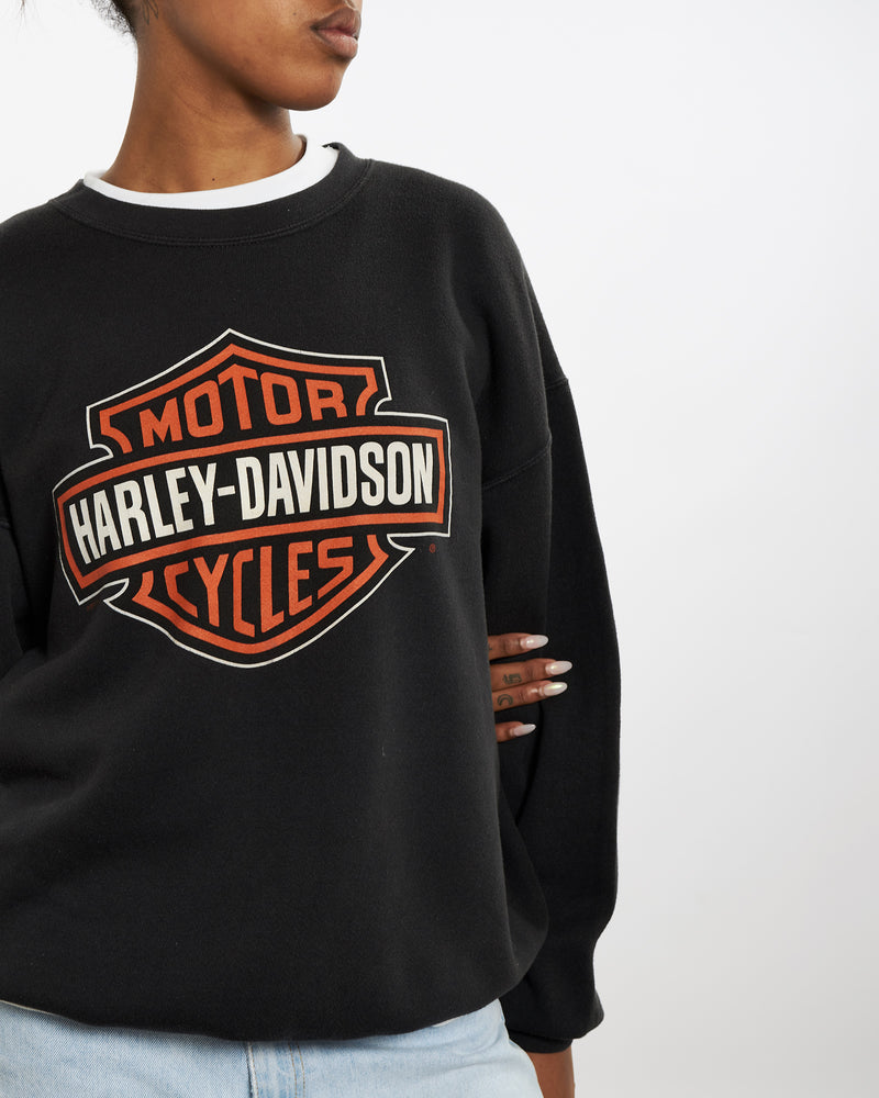 Vintage Harley Davidson Sweatshirt <br>M , The Real Deal , newtown, sydney, australia, thrift store, opshop, preloved, secondhand, sustainable, retro, antique, 70s, 80s, 90s, 2000s, 00s, fashion, clothing, streetwear, trendy, garment, style, boutique, store, shop, archive, sale, cheap, best, top