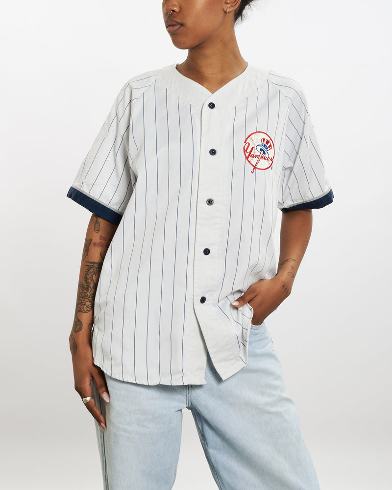 Vintage 90s MLB New York Yankees Jersey <br>M , The Real Deal , newtown, sydney, australia, thrift store, opshop, preloved, secondhand, sustainable, retro, antique, 70s, 80s, 90s, 2000s, 00s, fashion, clothing, streetwear, trendy, garment, style, boutique, store, shop, archive, sale, cheap, best, top