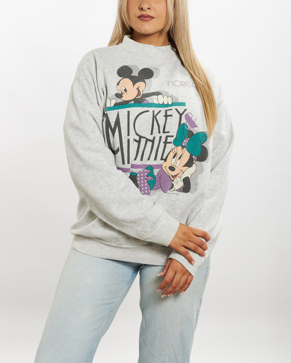 Vintage 90s Mickey & Minnie Sweatshirt <br>S , The Real Deal , newtown, sydney, australia, thrift store, opshop, preloved, secondhand, sustainable, retro, antique, 70s, 80s, 90s, 2000s, 00s, fashion, clothing, streetwear, trendy, garment, style, boutique, store, shop, archive, sale, cheap, best, top