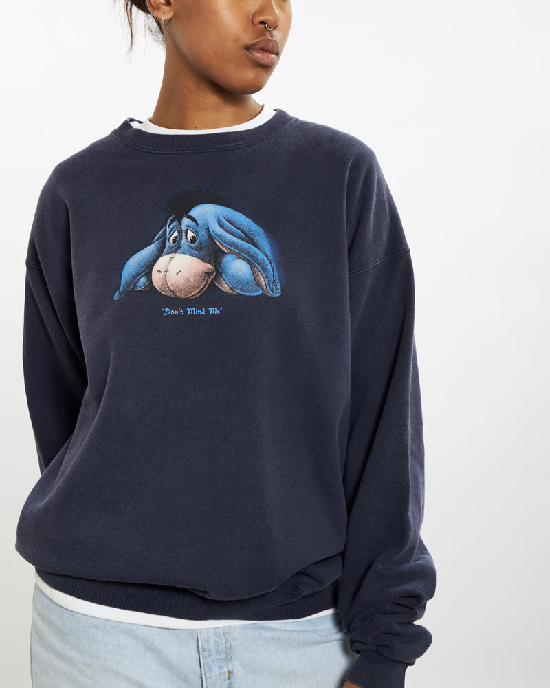 Vintage 90s Eeyore Sweatshirt <br>M , The Real Deal , newtown, sydney, australia, thrift store, opshop, preloved, secondhand, sustainable, retro, antique, 70s, 80s, 90s, 2000s, 00s, fashion, clothing, streetwear, trendy, garment, style, boutique, store, shop, archive, sale, cheap, best, top