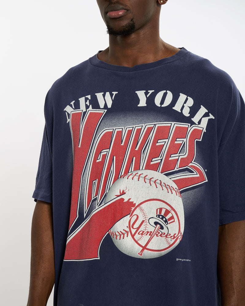 Vintage 1996 MLB New York Yankees Tee <br>XL , The Real Deal , newtown, sydney, australia, thrift store, opshop, preloved, secondhand, sustainable, retro, antique, 70s, 80s, 90s, 2000s, 00s, fashion, clothing, streetwear, trendy, garment, style, boutique, store, shop, archive, sale, cheap, best, top