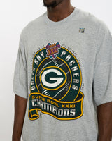 Vintage 1997 NFL Green Bay Packers Super Bowl Tee <br>XXL