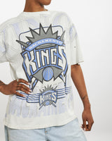 Vintage 90s Sacramento Kings 'All Over Print' Tee <br>M , The Real Deal , newtown, sydney, australia, thrift store, opshop, preloved, secondhand, sustainable, retro, antique, 70s, 80s, 90s, 2000s, 00s, fashion, clothing, streetwear, trendy, garment, style, boutique, store, shop, archive, sale, cheap, best, top