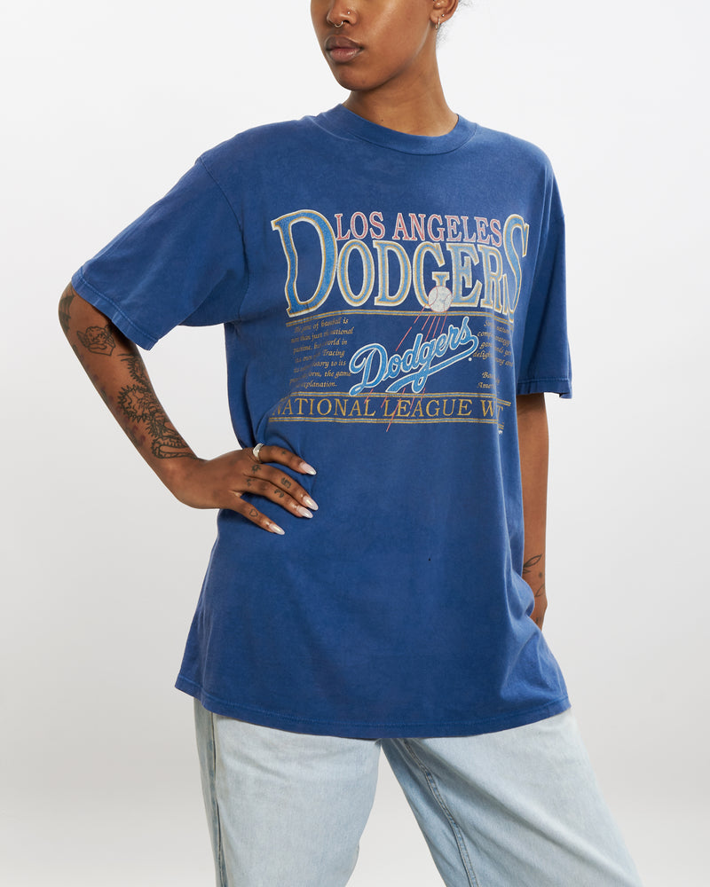 Vintage 1991 MLB Los Angeles Dodgers Tee <br>M , The Real Deal , newtown, sydney, australia, thrift store, opshop, preloved, secondhand, sustainable, retro, antique, 70s, 80s, 90s, 2000s, 00s, fashion, clothing, streetwear, trendy, garment, style, boutique, store, shop, archive, sale, cheap, best, top