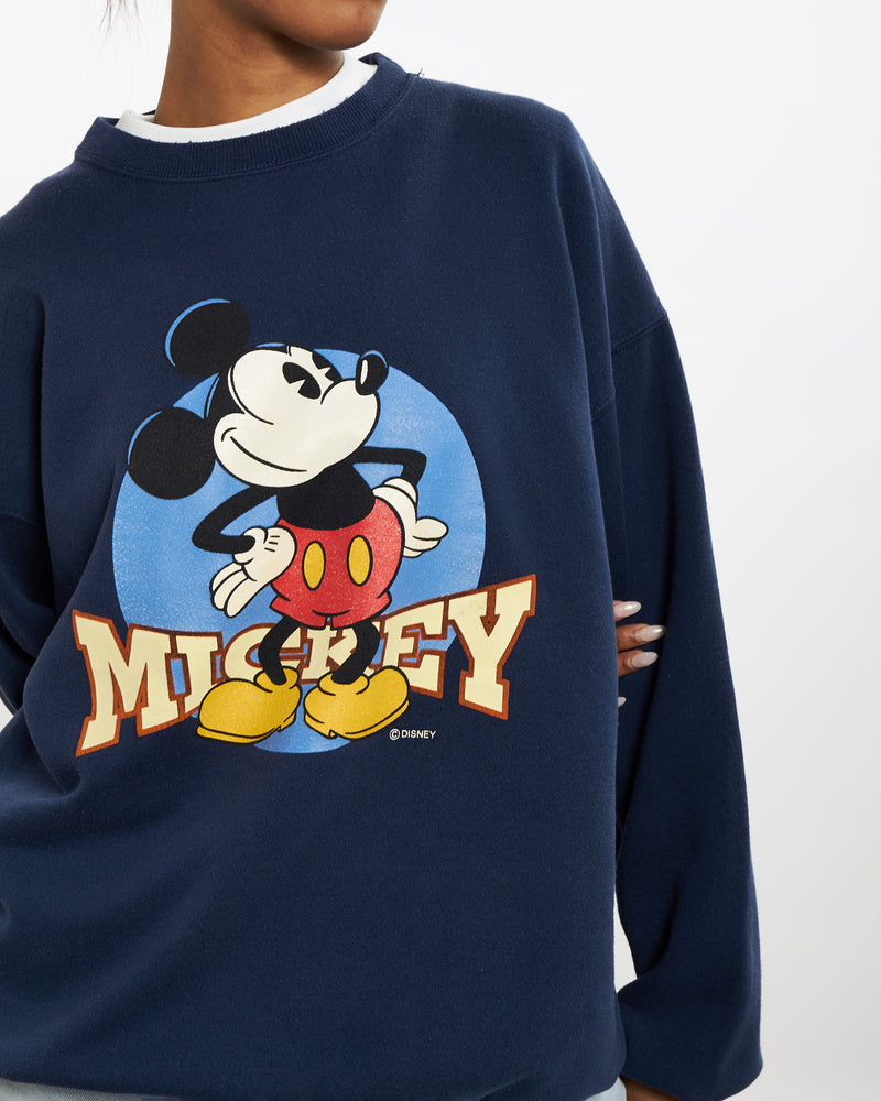 Vintage 90s Mickey Mouse Sweatshirt <br>M , The Real Deal , newtown, sydney, australia, thrift store, opshop, preloved, secondhand, sustainable, retro, antique, 70s, 80s, 90s, 2000s, 00s, fashion, clothing, streetwear, trendy, garment, style, boutique, store, shop, archive, sale, cheap, best, top