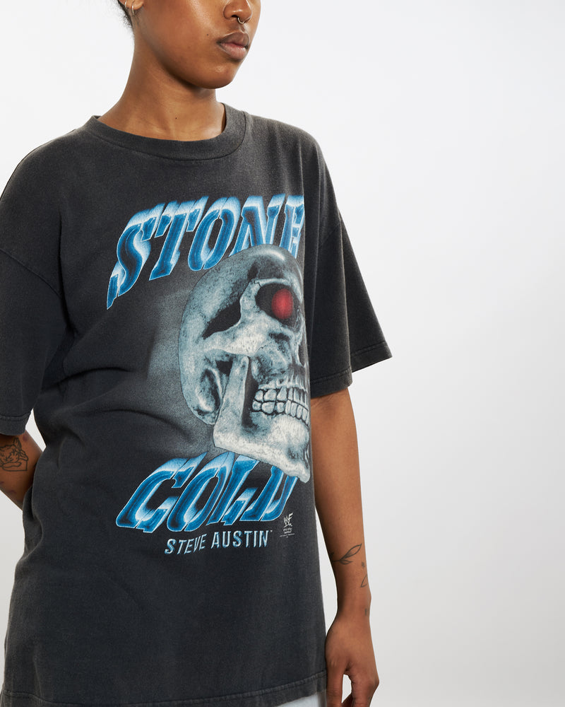 Vintage 1998 Stone Cold Steve Austin Wrestling Tee <br>M , The Real Deal , newtown, sydney, australia, thrift store, opshop, preloved, secondhand, sustainable, retro, antique, 70s, 80s, 90s, 2000s, 00s, fashion, clothing, streetwear, trendy, garment, style, boutique, store, shop, archive, sale, cheap, best, top