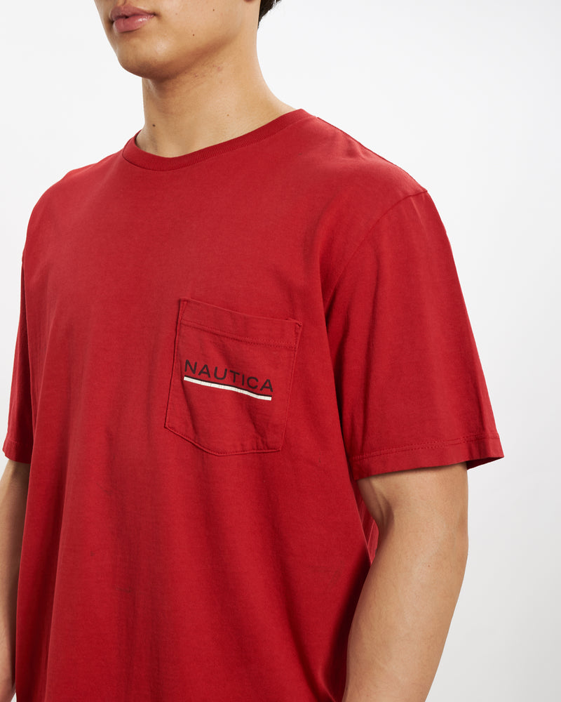 Vintage 90s Nautica Pocket Tee <br>L