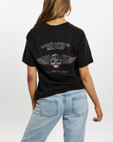 Harley Davidson Sheild Tee <br>S , The Real Deal , newtown, sydney, australia, thrift store, opshop, preloved, secondhand, sustainable, retro, antique, 70s, 80s, 90s, 2000s, 00s, fashion, clothing, streetwear, trendy, garment, style, boutique, store, shop, archive, sale, cheap, best, top