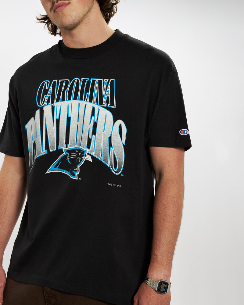 Vintage 1993 Deadstock NFL Carolina Panthers Tee <br>XL , The Real Deal , newtown, sydney, australia, thrift store, opshop, preloved, secondhand, sustainable, retro, antique, 70s, 80s, 90s, 2000s, 00s, fashion, clothing, streetwear, trendy, garment, style, boutique, store, shop, archive, sale, cheap, best, top