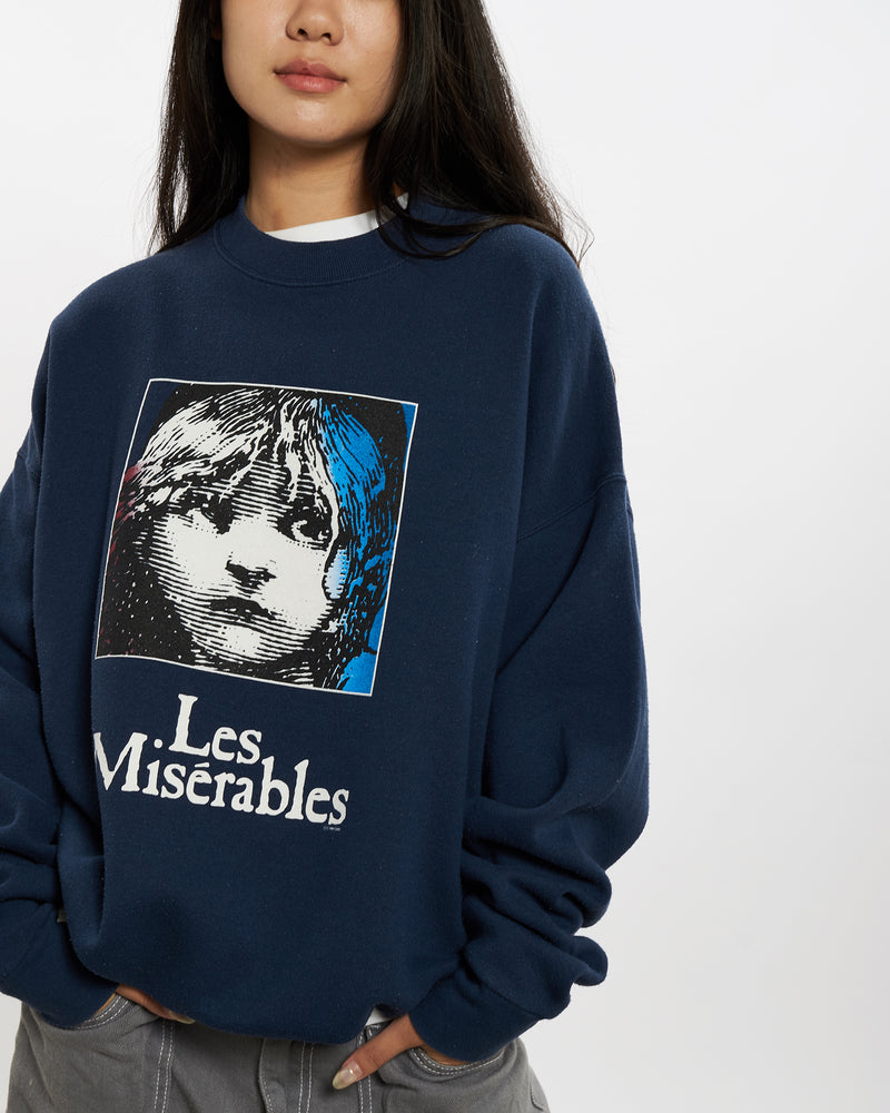 Vintage 90s Les Miserables Sweatshirt <br>M , The Real Deal , newtown, sydney, australia, thrift store, opshop, preloved, secondhand, sustainable, retro, antique, 70s, 80s, 90s, 2000s, 00s, fashion, clothing, streetwear, trendy, garment, style, boutique, store, shop, archive, sale, cheap, best, top