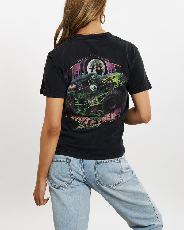 Vintage Grave Digger Monster Truck Tee <br>XXS , The Real Deal , newtown, sydney, australia, thrift store, opshop, preloved, secondhand, sustainable, retro, antique, 70s, 80s, 90s, 2000s, 00s, fashion, clothing, streetwear, trendy, garment, style, boutique, store, shop, archive, sale, cheap, best, top